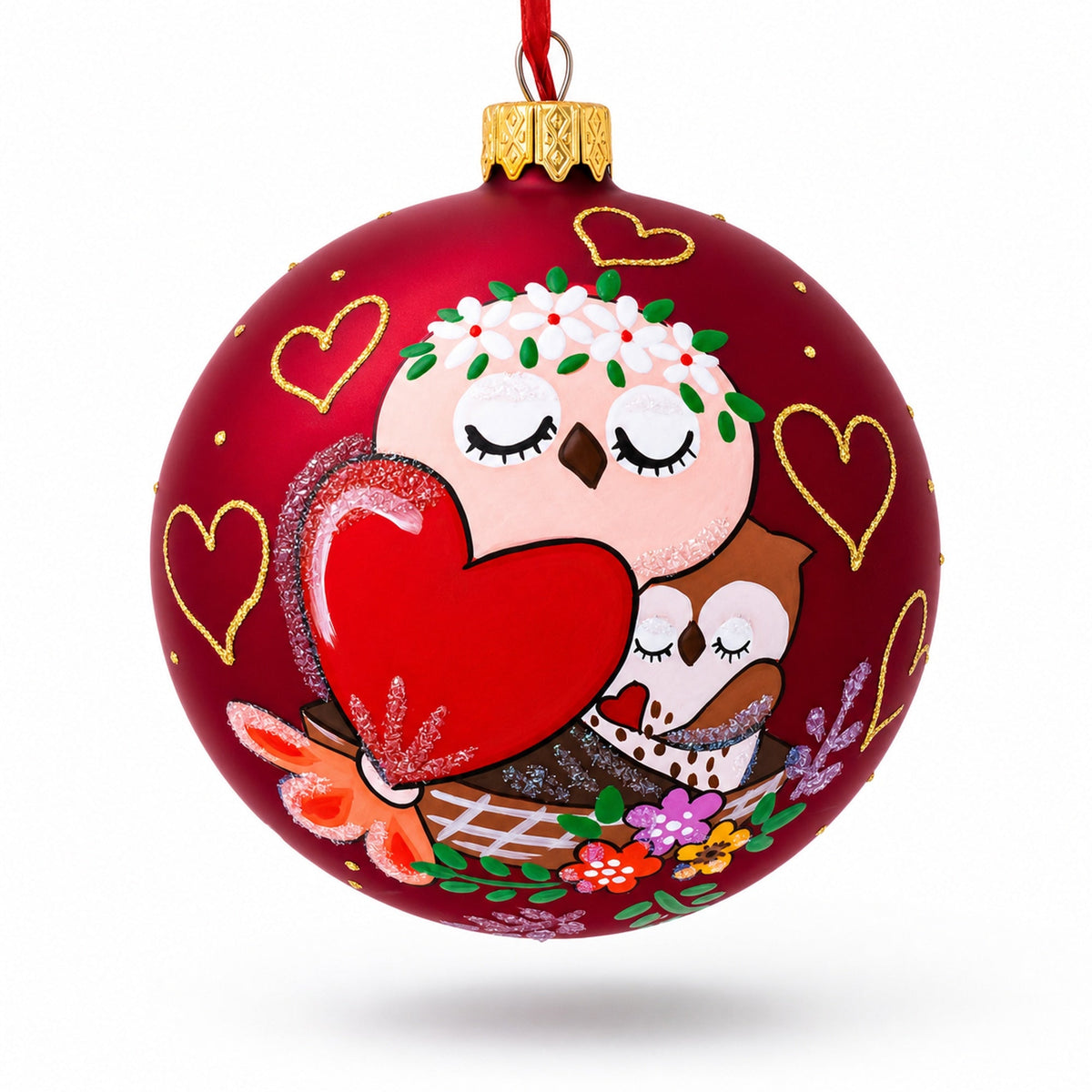 Mother's Day Glass Ball Christmas Ornament 4 Inches