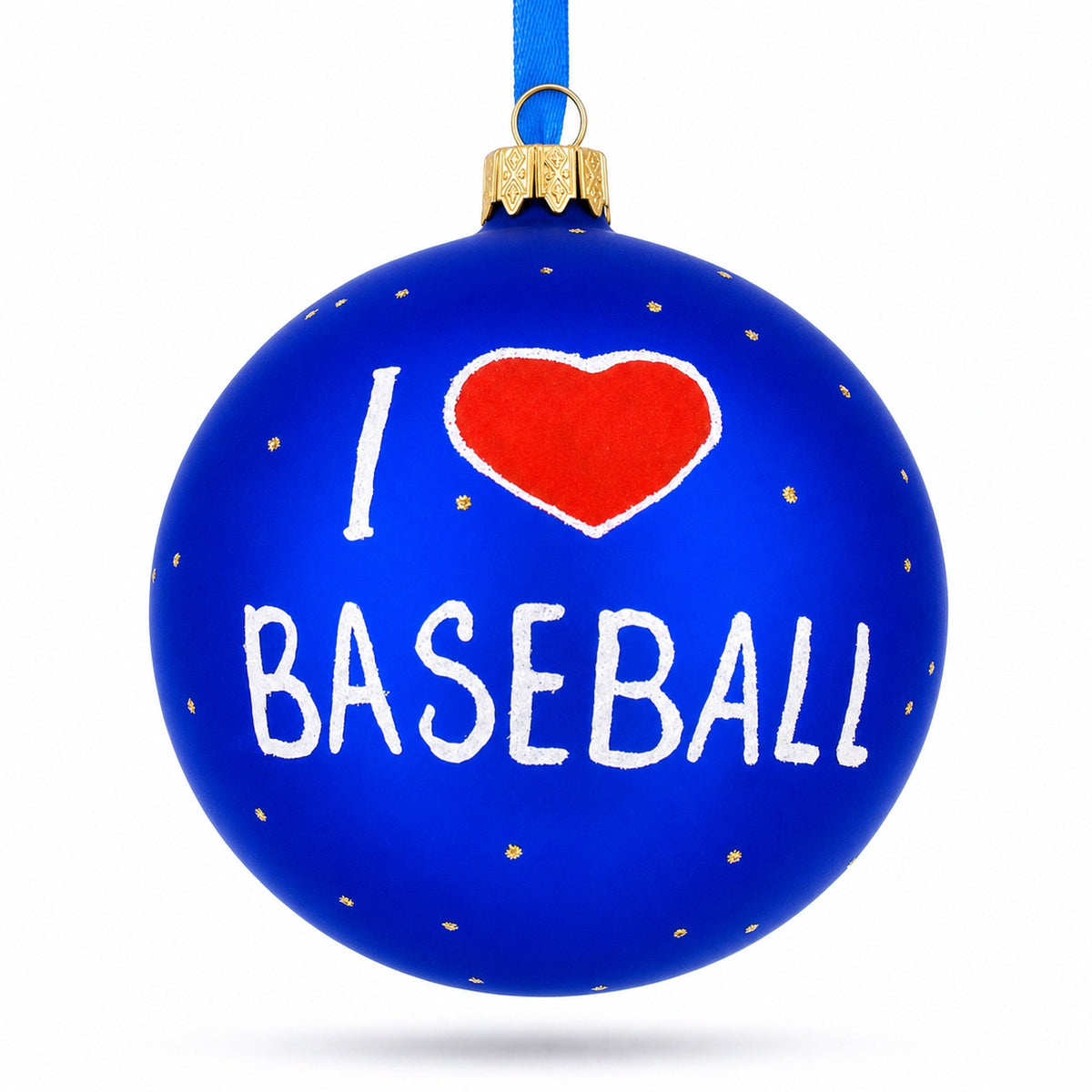 Baseball Glass Ball Christmas Ornament 4 Inches
