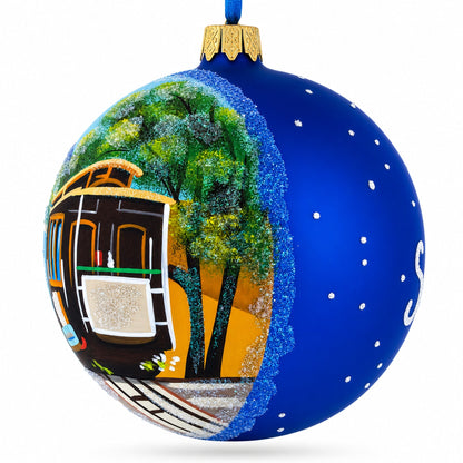I Love San Francisco, California Glass Ball Christmas Ornament 4 Inches