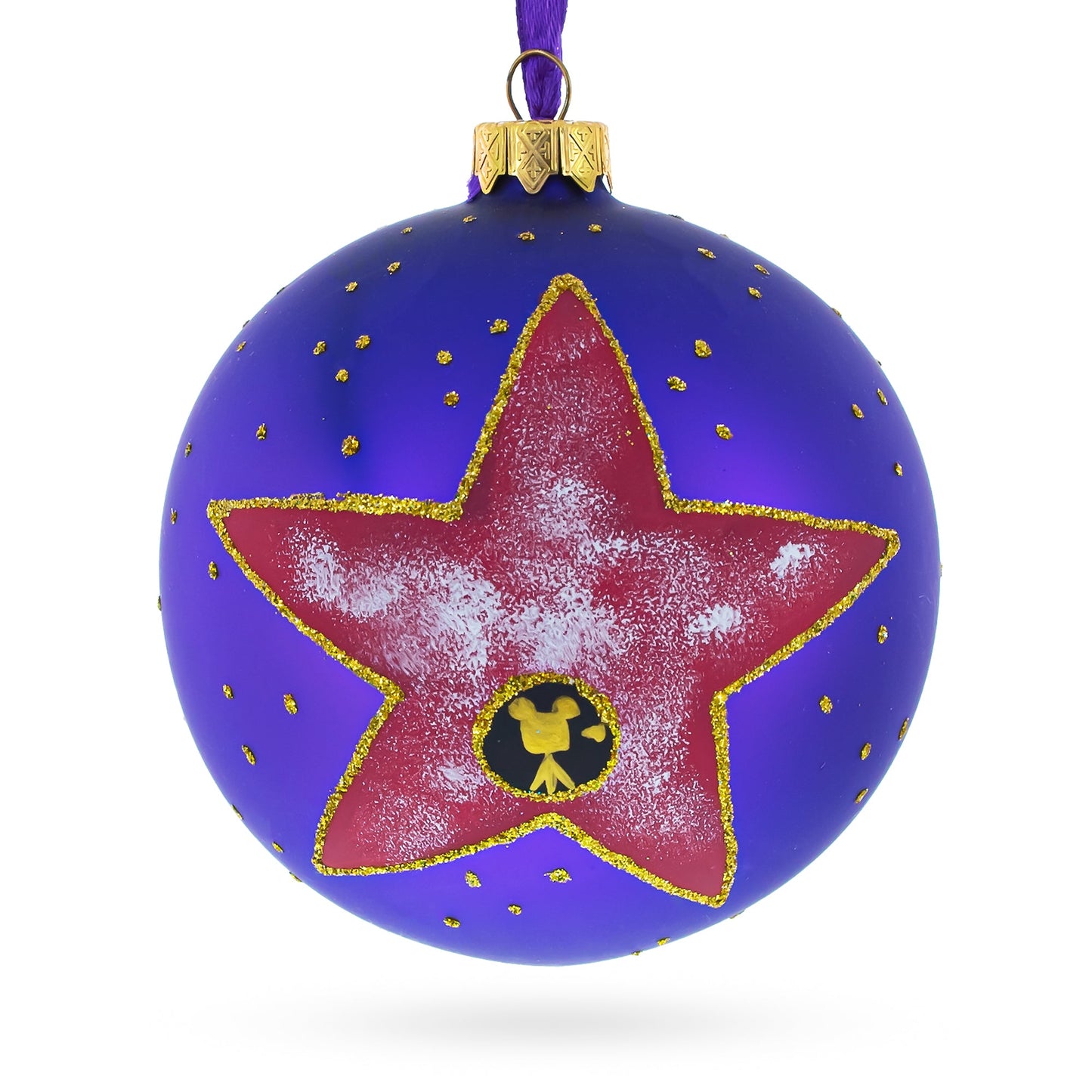 Hollywood, California Glass Ball Christmas Ornament 4 Inches