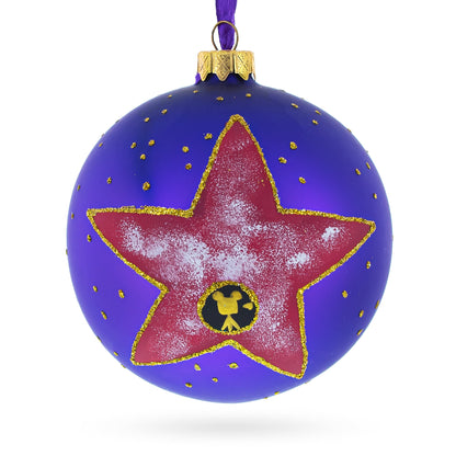 Hollywood, California Glass Ball Christmas Ornament 4 Inches
