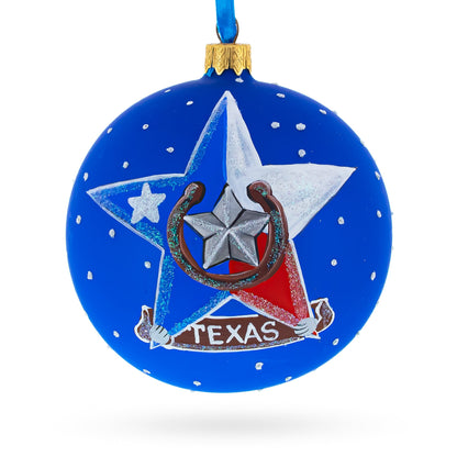 I Love Houston, Texas Glass Ball Christmas Ornament 4 Inches