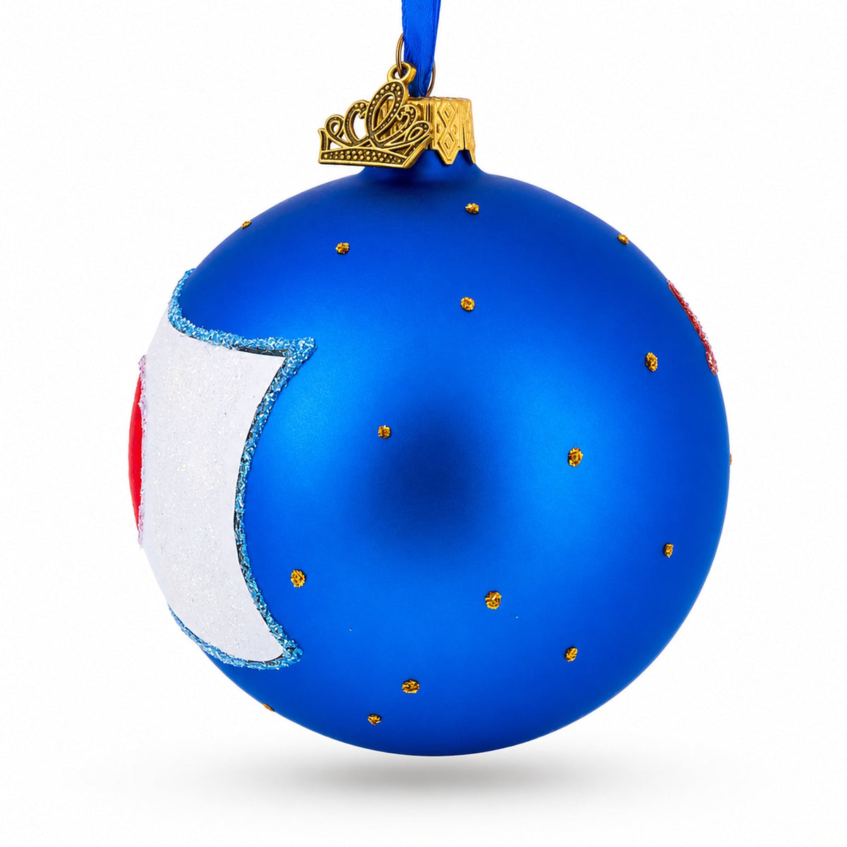 Flag of Japan Glass Ball Christmas Ornament 3.25 Inches