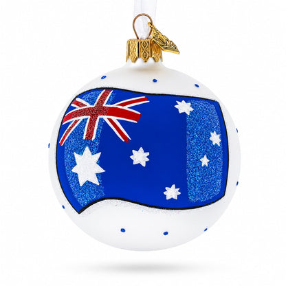 Flag of Australia Glass Ball Christmas Ornament 3.25 Inches