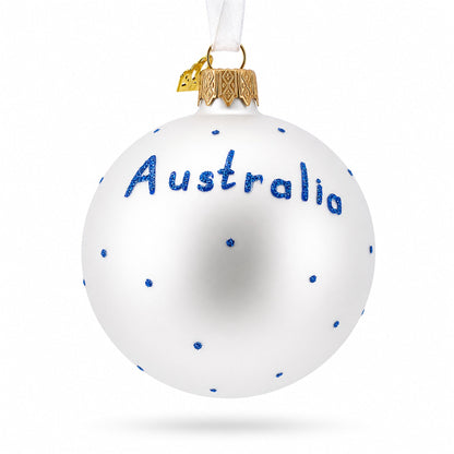 Flag of Australia Glass Ball Christmas Ornament 3.25 Inches