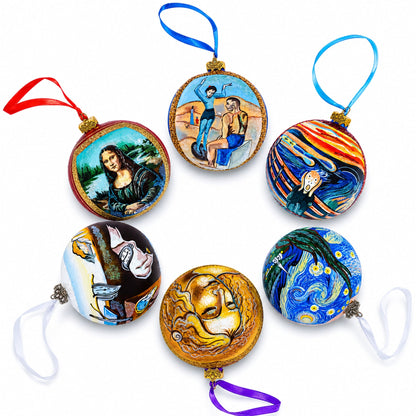 Marc Chagall's 1911 "I And The Village" Masterpiece Glass Ball Christmas Ornament 4 Inches