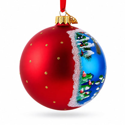 Claude Monet's 1907 'Water Lilies' Masterpiece Glass Ball Christmas Ornament 4 Inches