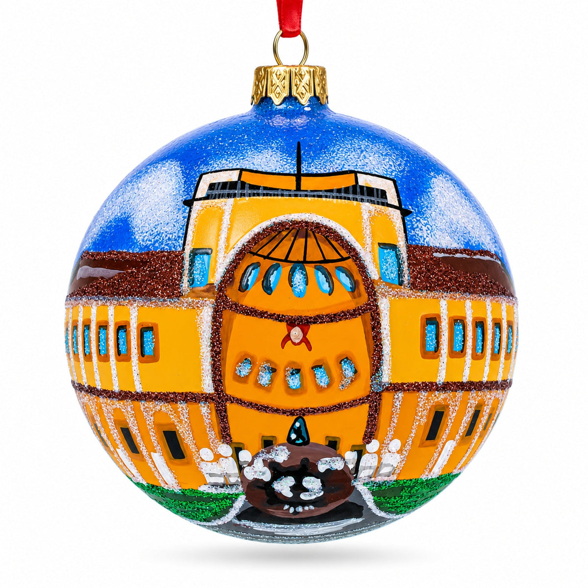 Vatican Museum, Rome Glass Ball Christmas Ornament 4 Inches