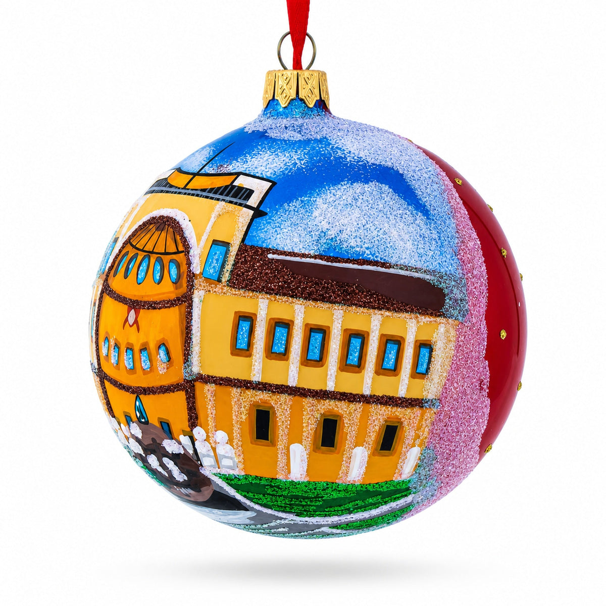 Vatican Museum, Rome Glass Ball Christmas Ornament 4 Inches