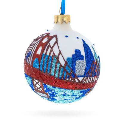 San Francisco, California Glass Christmas Ornament 3.25 Inches