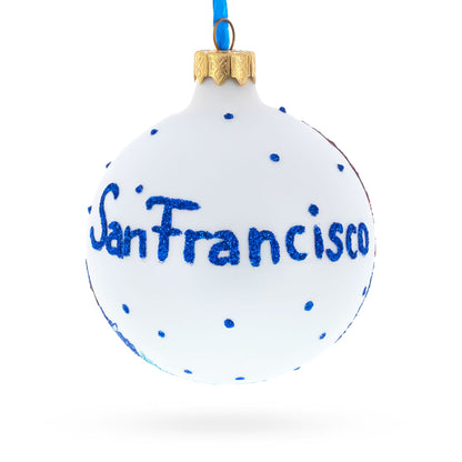 San Francisco, California Glass Christmas Ornament 3.25 Inches