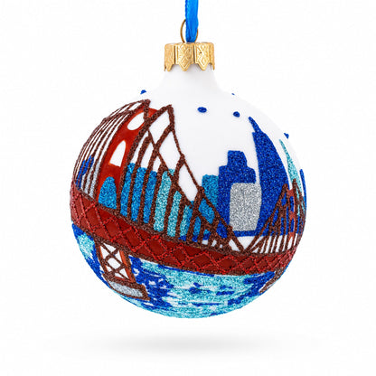 San Francisco, California Glass Christmas Ornament 3.25 Inches