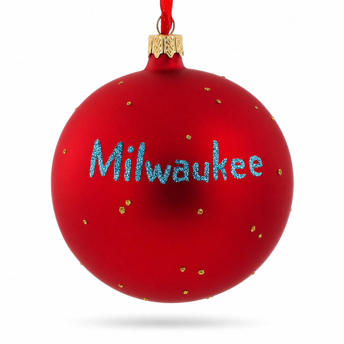 Milwaukee, Wisconsin Glass Ball Christmas Ornament 4 Inches