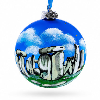 Stonehenge, United Kingdom Glass Ball Christmas Ornament 4 Inches