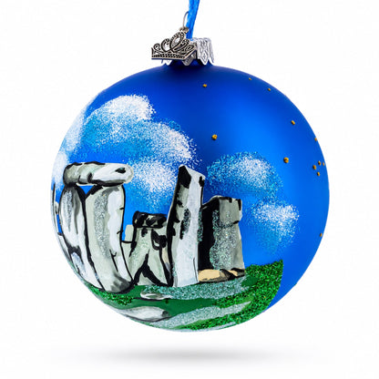 Stonehenge, United Kingdom Glass Ball Christmas Ornament 4 Inches