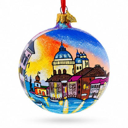 Venetia, Italy Glass Ball Christmas Ornament 4 Inches