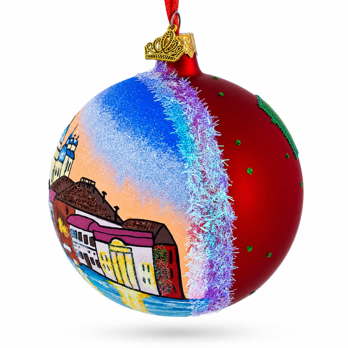 Venetia, Italy Glass Ball Christmas Ornament 4 Inches