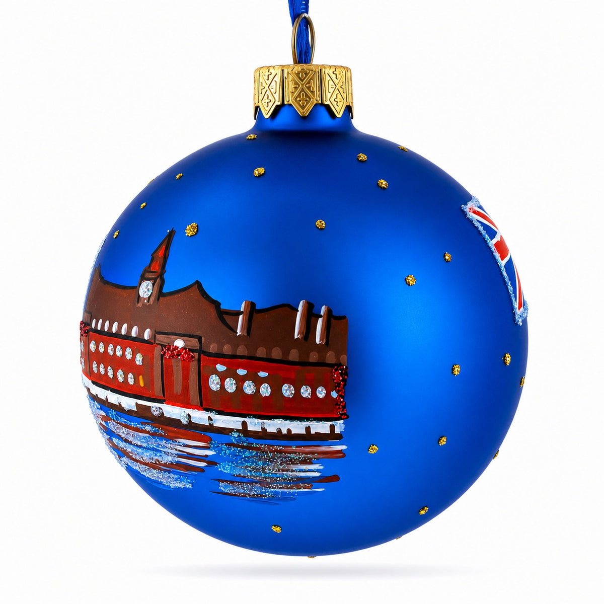 London Eye, United Kingdom Glass Christmas Ornament 3.25 Inches