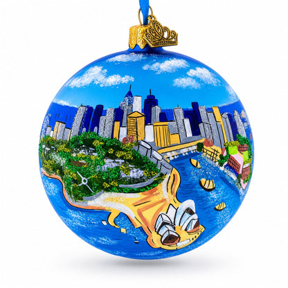 Sydney, Australia Glass Ball Christmas Ornament 4 Inches