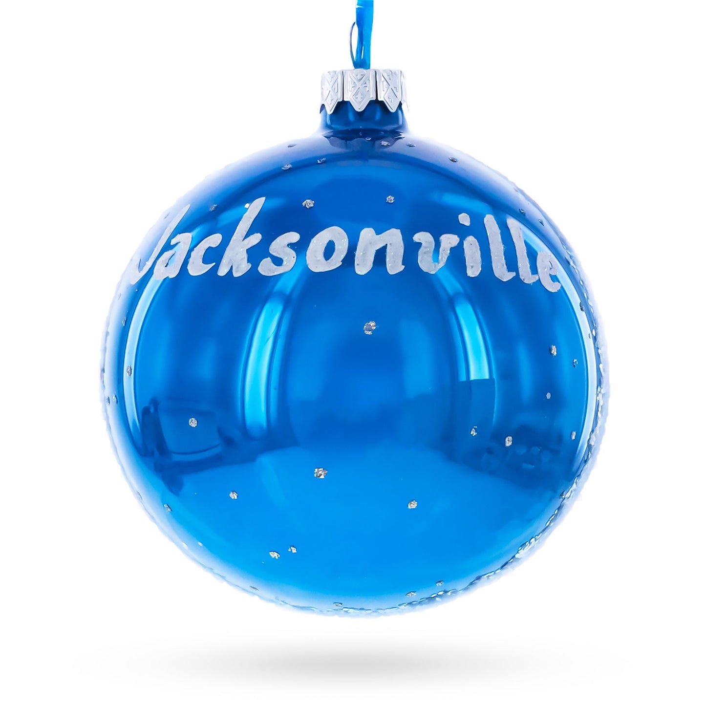 Jacksonville, Florida, USA Glass Ball Christmas Ornament 4 Inches