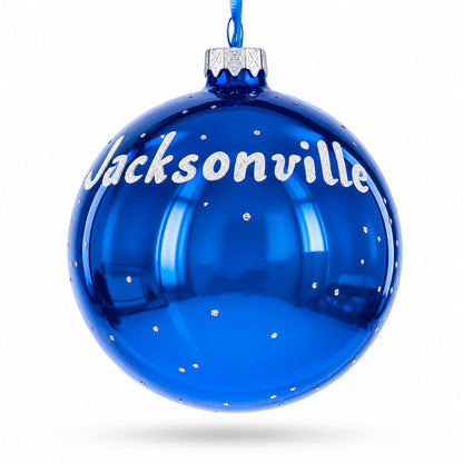 Jacksonville, Florida Glass Ball Christmas Ornament 4 Inches