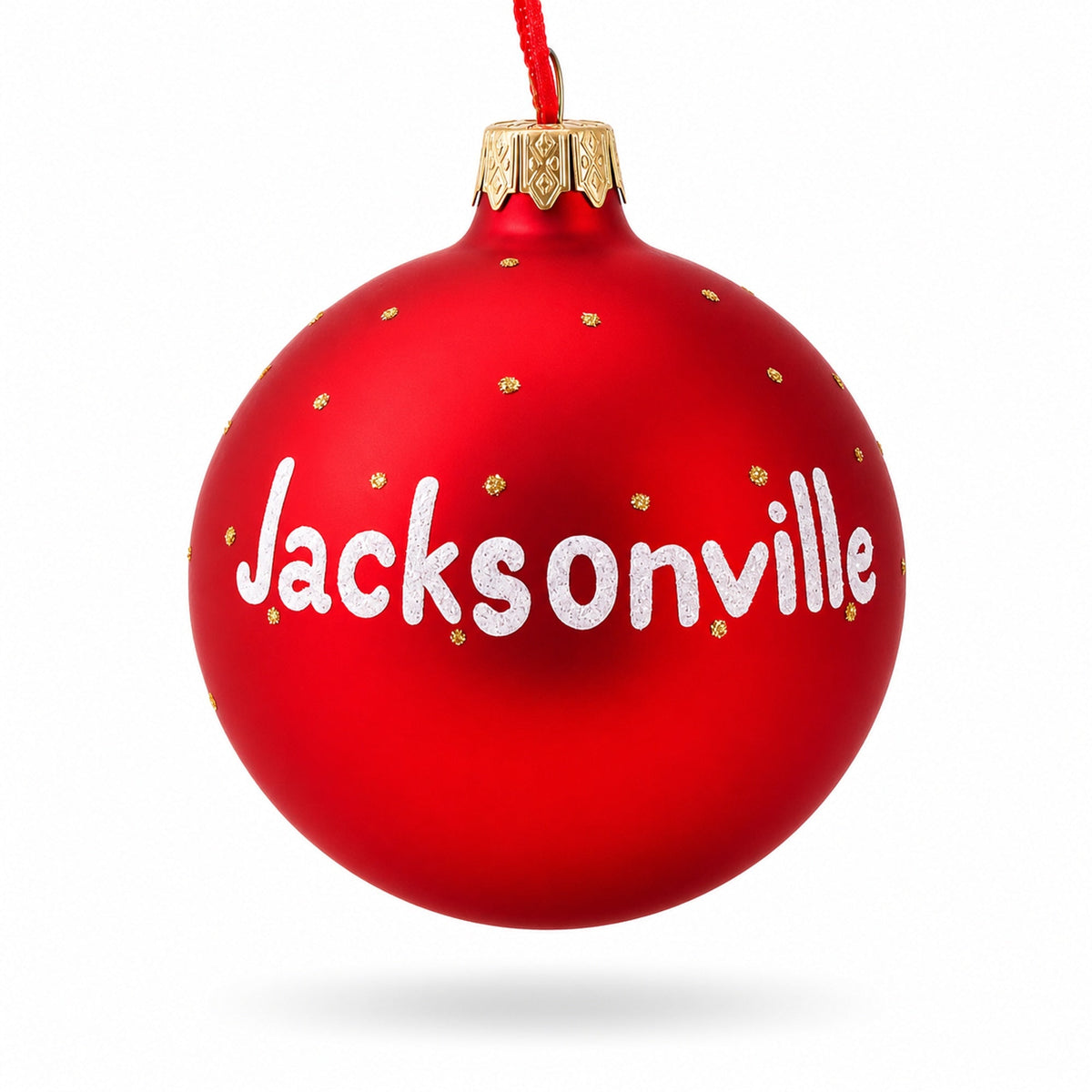 Jacksonville, Florida Glass Christmas Ornament 3.25 Inches