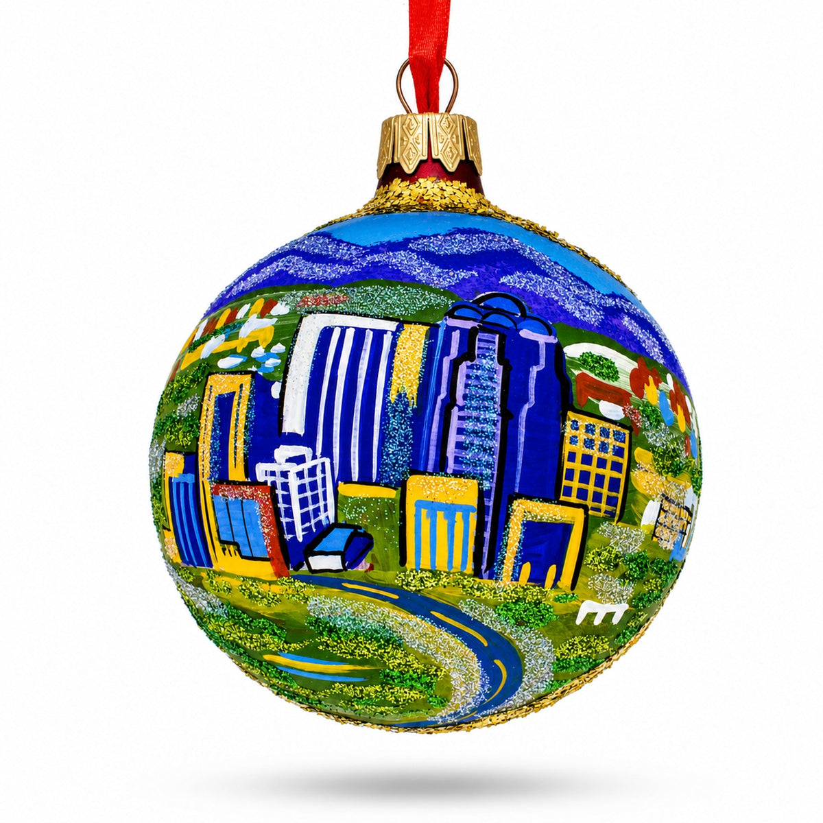Tucson, Arizona, USA Glass Ball Christmas Ornament 3.25 Inches