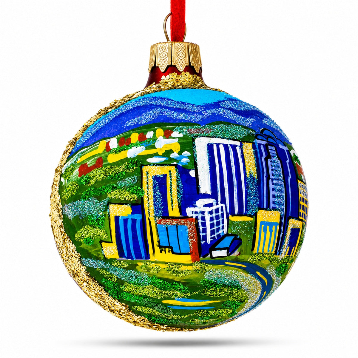Tucson, Arizona, USA Glass Ball Christmas Ornament 3.25 Inches