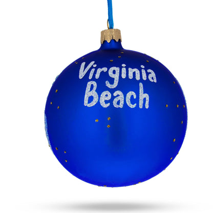 Virginia Beach, Virginia Glass Ball Christmas Ornament 4 Inches