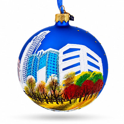 Omaha, Nebraska, USA Glass Ball Christmas Ornament 4 Inches