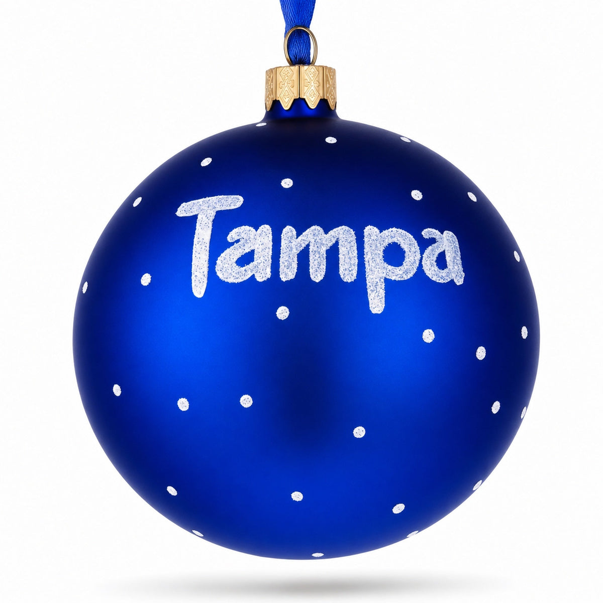 Tampa, Florida, USA Glass Ball Christmas Ornament 4 Inches