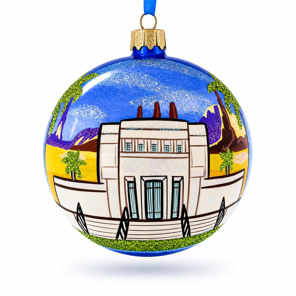 Mesa, Arizona, USA Glass Ball Christmas Ornament 4 Inches
