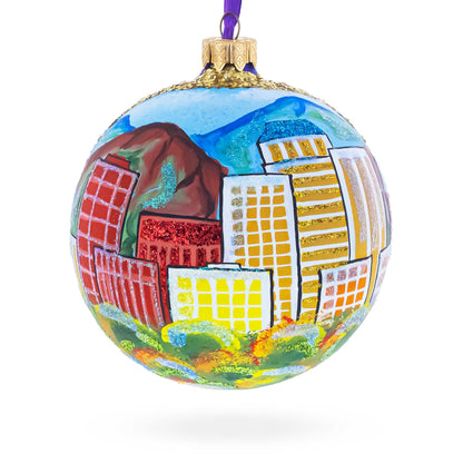 Colorado Springs, Colorado, USA Glass Ball Christmas Ornament 4 Inches