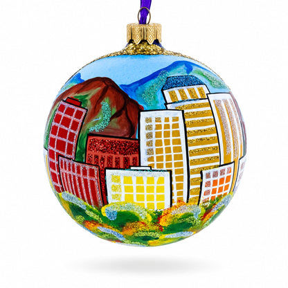 Colorado Springs, Colorado Glass Ball Christmas Ornament 4 Inches