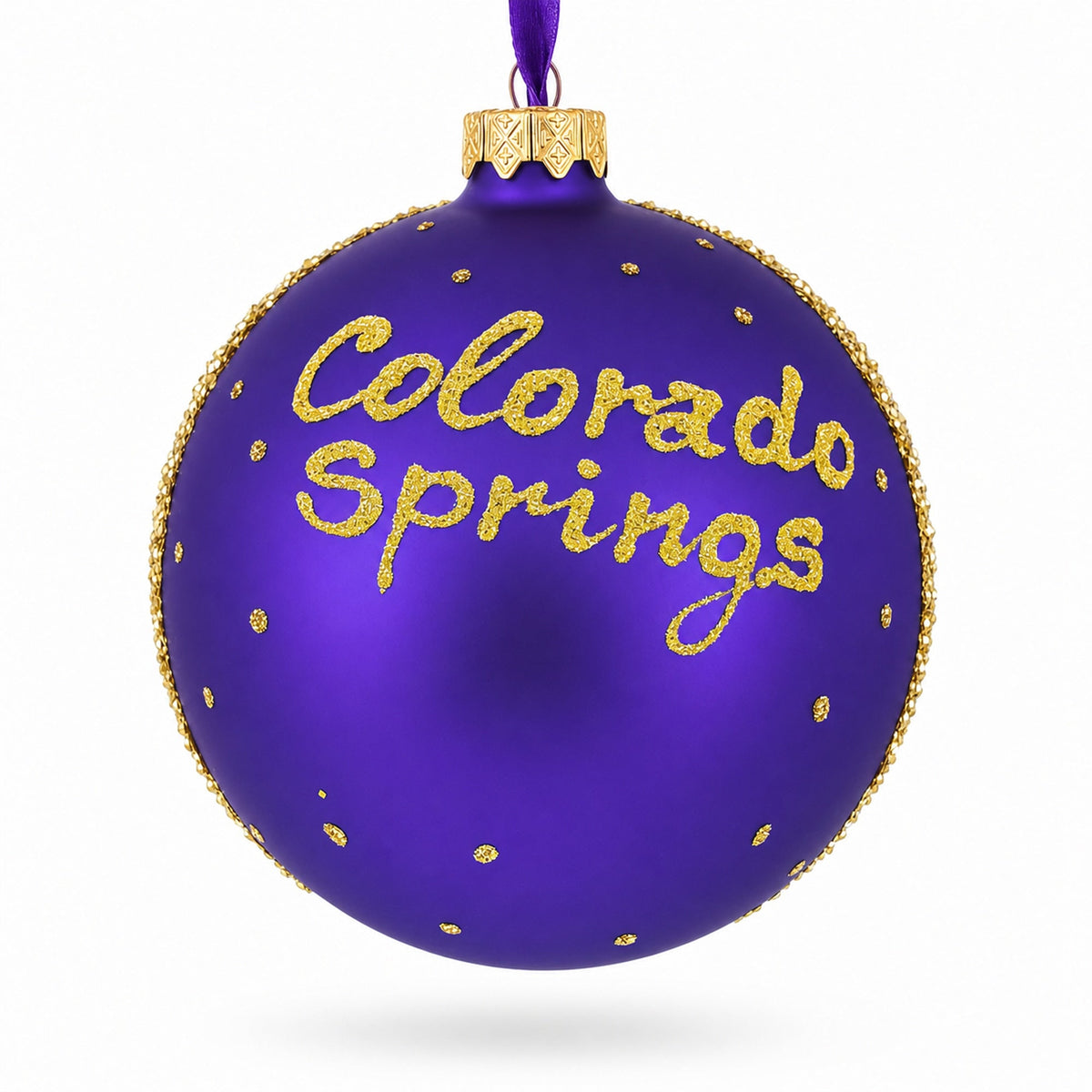 Colorado Springs, Colorado Glass Ball Christmas Ornament 4 Inches
