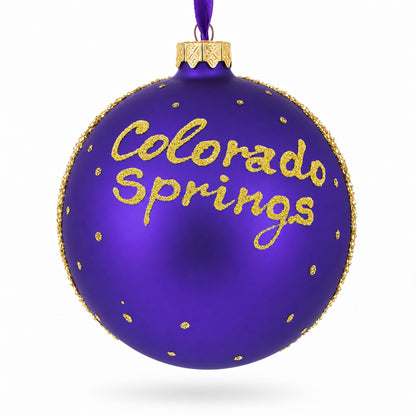 Colorado Springs, Colorado Glass Ball Christmas Ornament 4 Inches