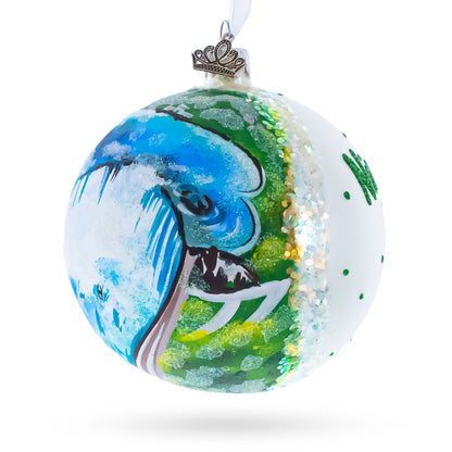 Niagara Falls, USA / Canada Glass Ball Christmas Ornament 4 Inches