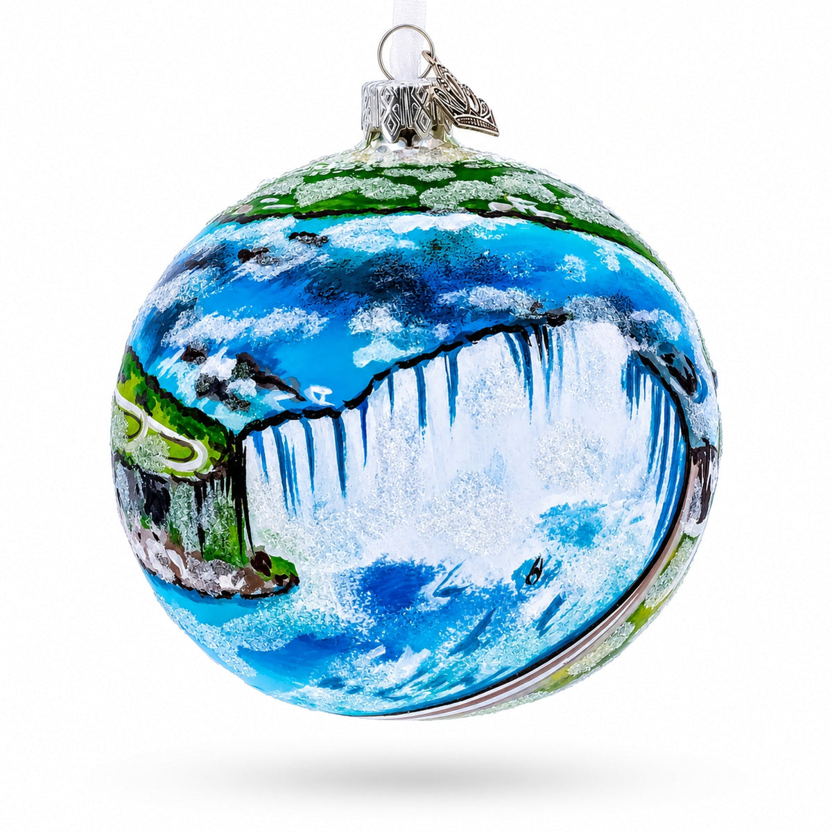 Niagara Falls / Canada Glass Ball Christmas Ornament 4 Inches