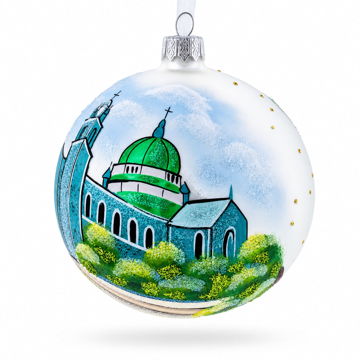Galway Cathedral, Ireland Glass Ball Christmas Ornament 4 Inches