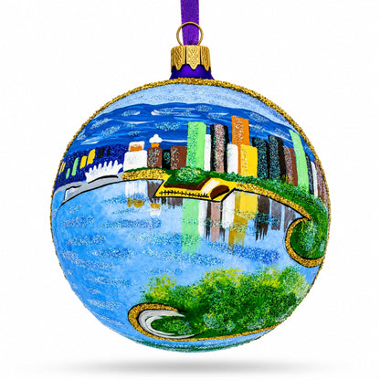 Stanley Park, Vancouver, Canada Glass Ball Christmas Ornament 4 Inches
