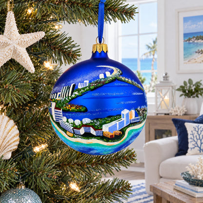 Cancun, Mexico Glass Ball Christmas Ornament 4 Inches