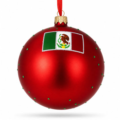 Zocalo, Mexico City, Mexico Glass Ball Christmas Ornament 4 Inches