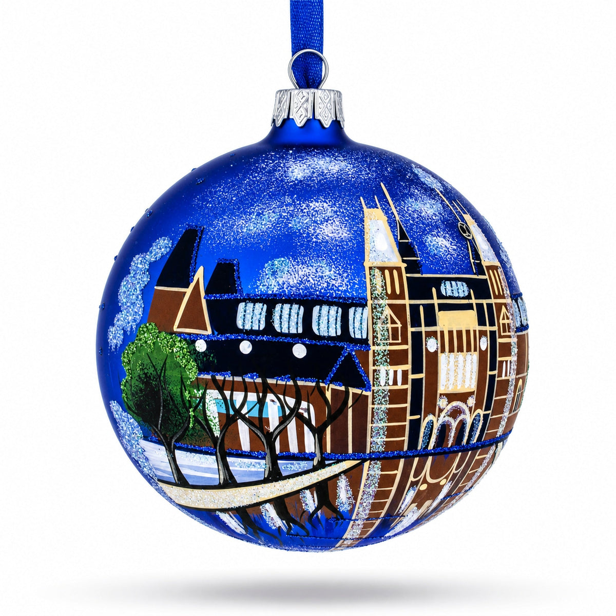 Rijksmuseum, Amsterdam, Netherlands Glass Ball Christmas Ornament 4 Inches