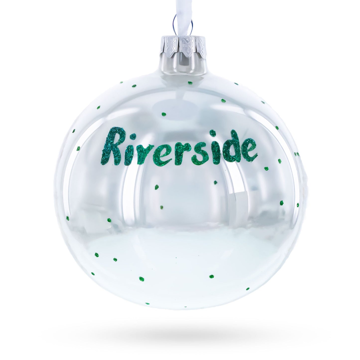 Riverside, California Glass Ball Christmas Ornament 4 Inches