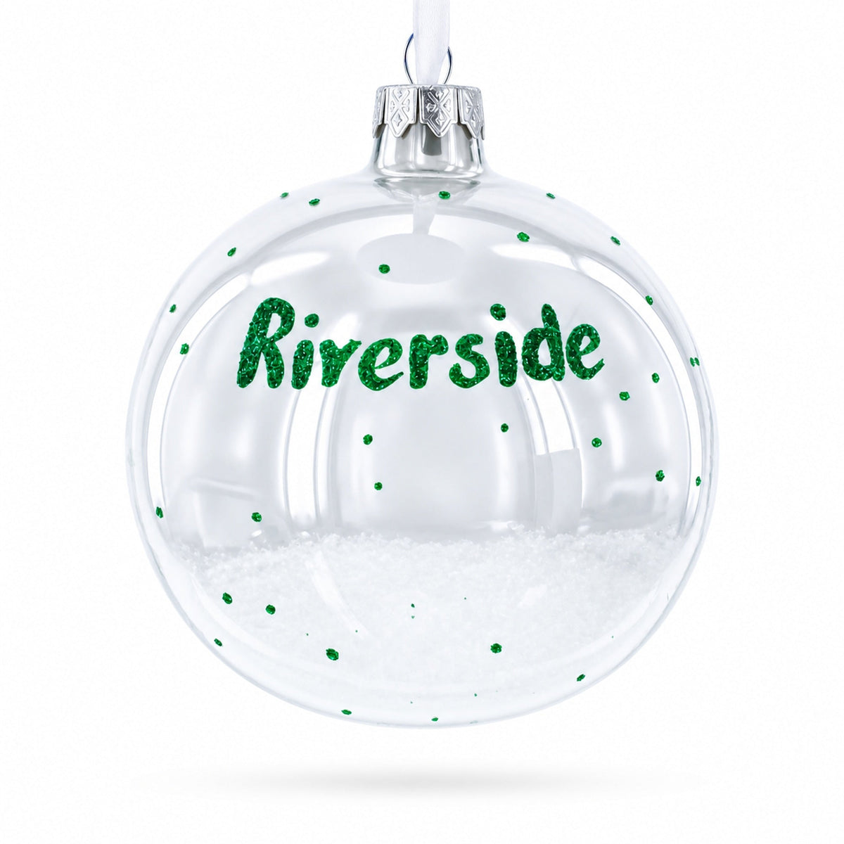 Riverside, California Glass Ball Christmas Ornament 4 Inches