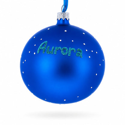 Aurora, Colorado Glass Ball Christmas Ornament 4 Inches