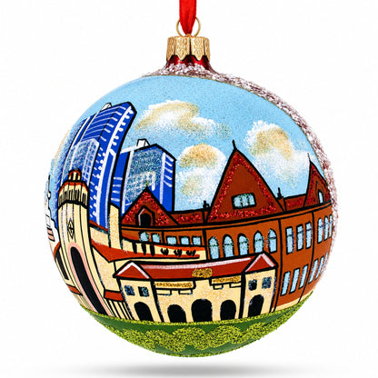 Santa Ana, California Glass Ball Christmas Ornament 4 Inches