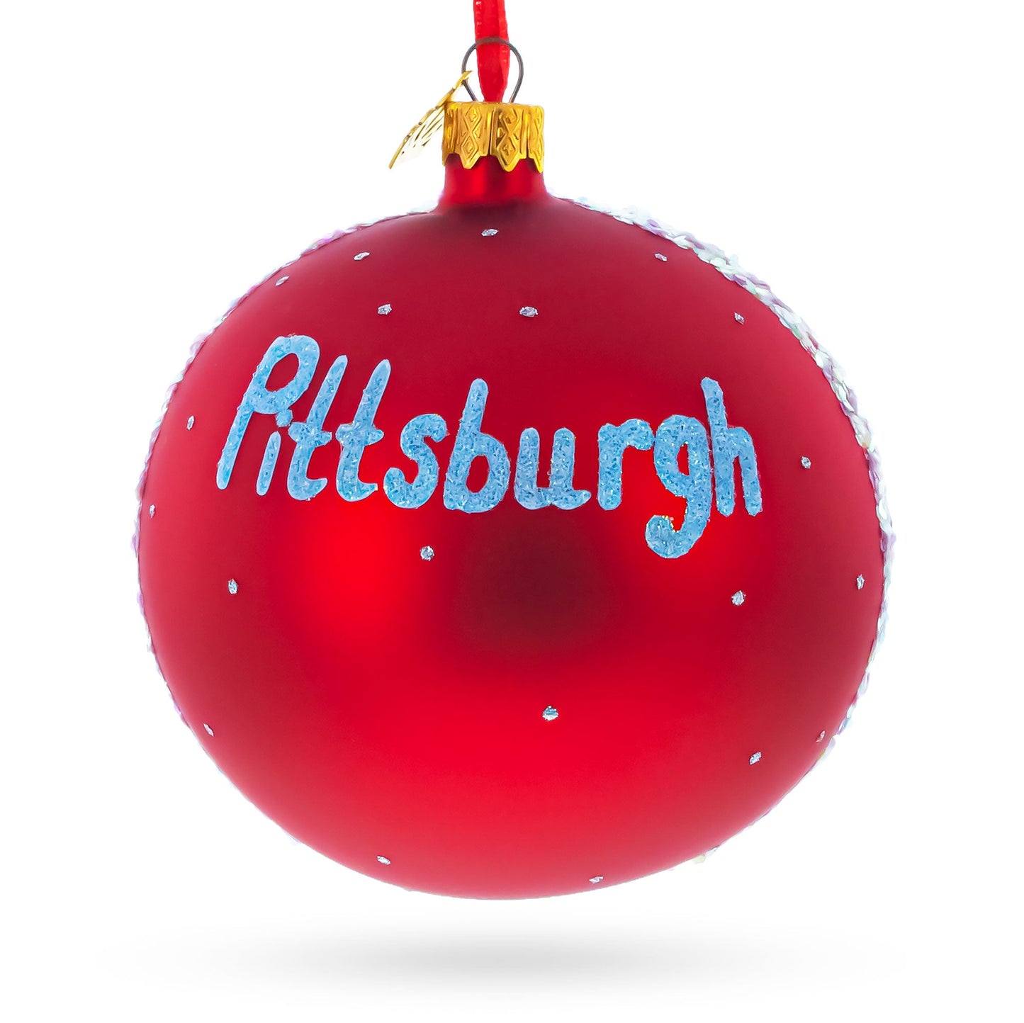 Pittsburgh, Pennsylvania Glass Ball Christmas Ornament 4 Inches