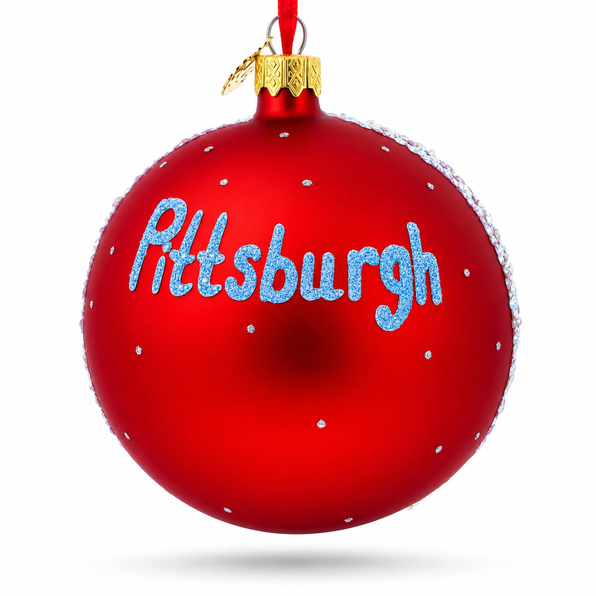 Pittsburgh, Pennsylvania Glass Ball Christmas Ornament 4 Inches