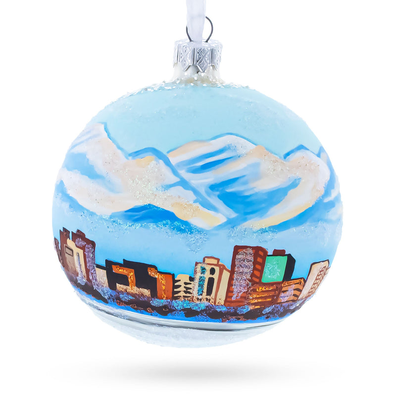 Anchorage, Alaska Glass Ball Christmas Ornament 4 Inches